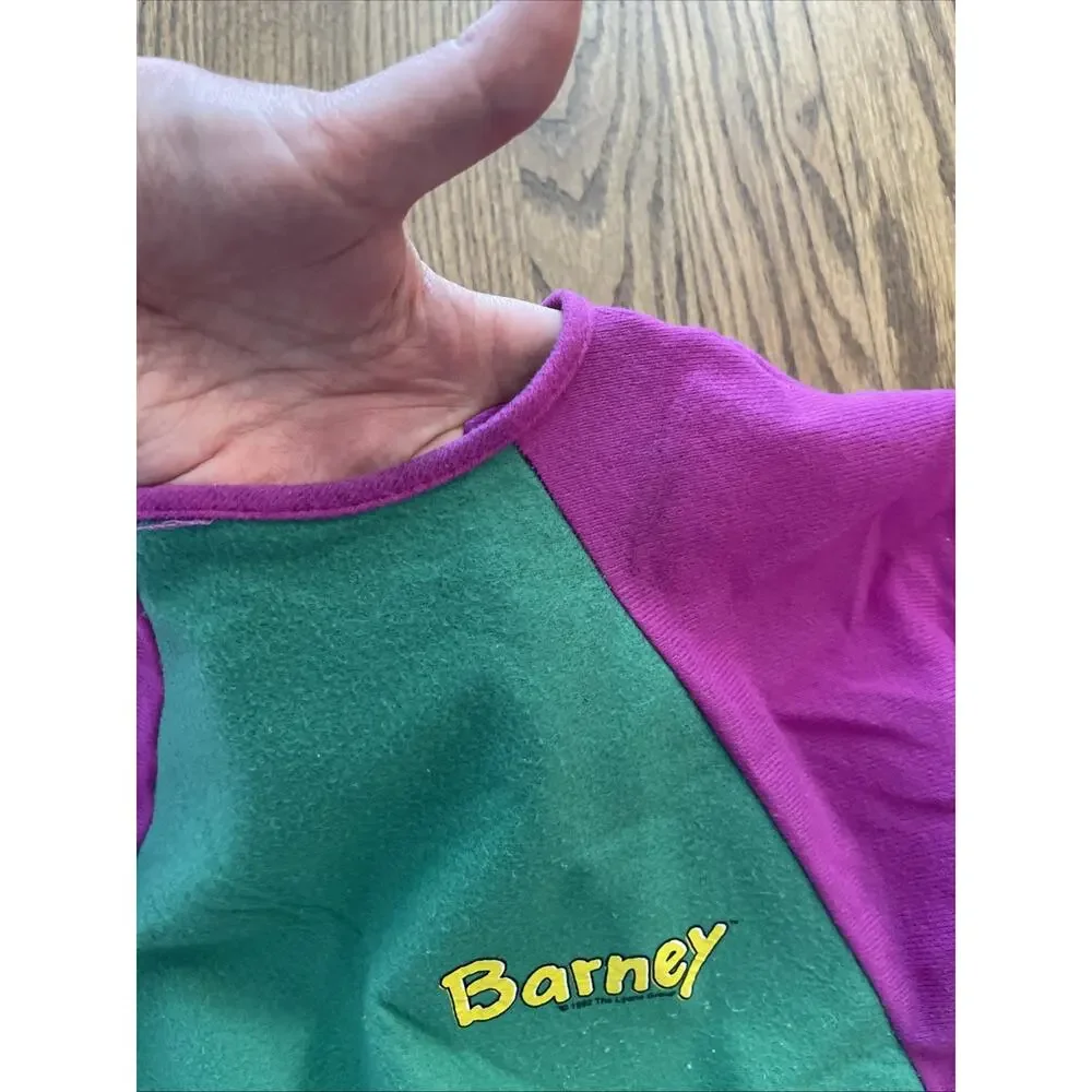 VTG Kids Unisex 1992 BARNEY Lyons Group Halloween Costume 2-3 Year No Head Piece